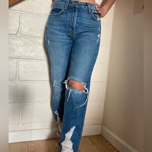 Carmar raw hem jeans